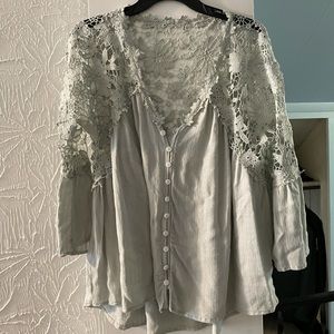 Bell Sleeve Crochet Top